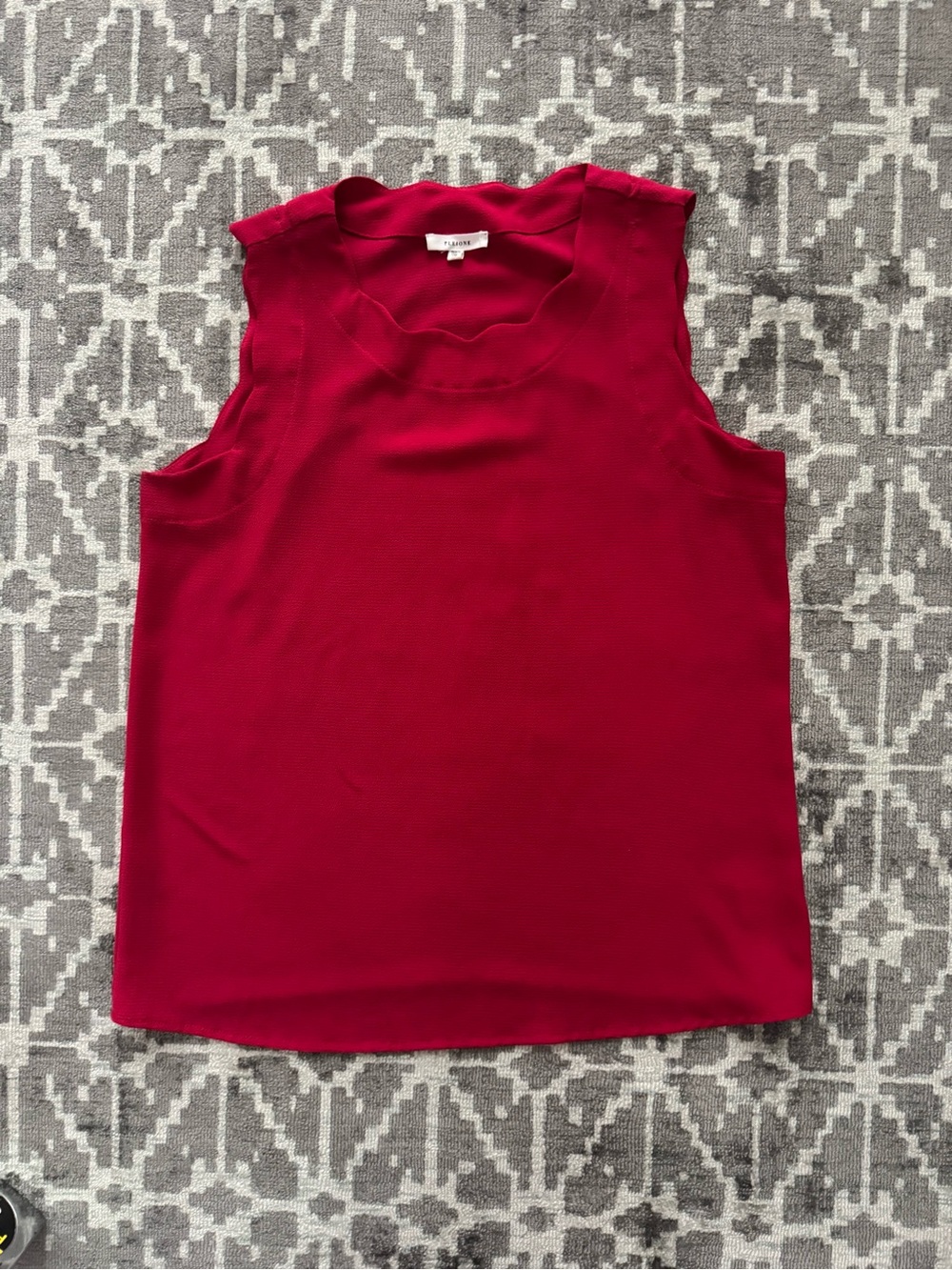 Pleione hot pink Draped Neck Sleeveless Blouse Top XS